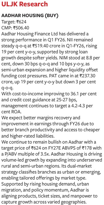 ULJK Research – Aadhar Housing (BUY)  